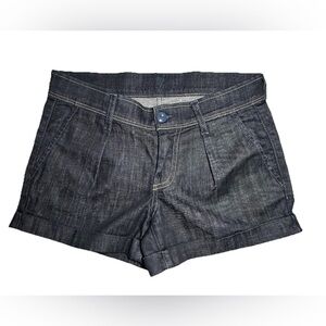 7 For All Mankind‎ Shorts Women’s Size 25 Dark Blue Pleated Denim Pockets Summer